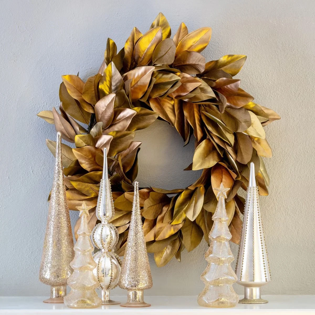 Gilded Magnolia Wreath