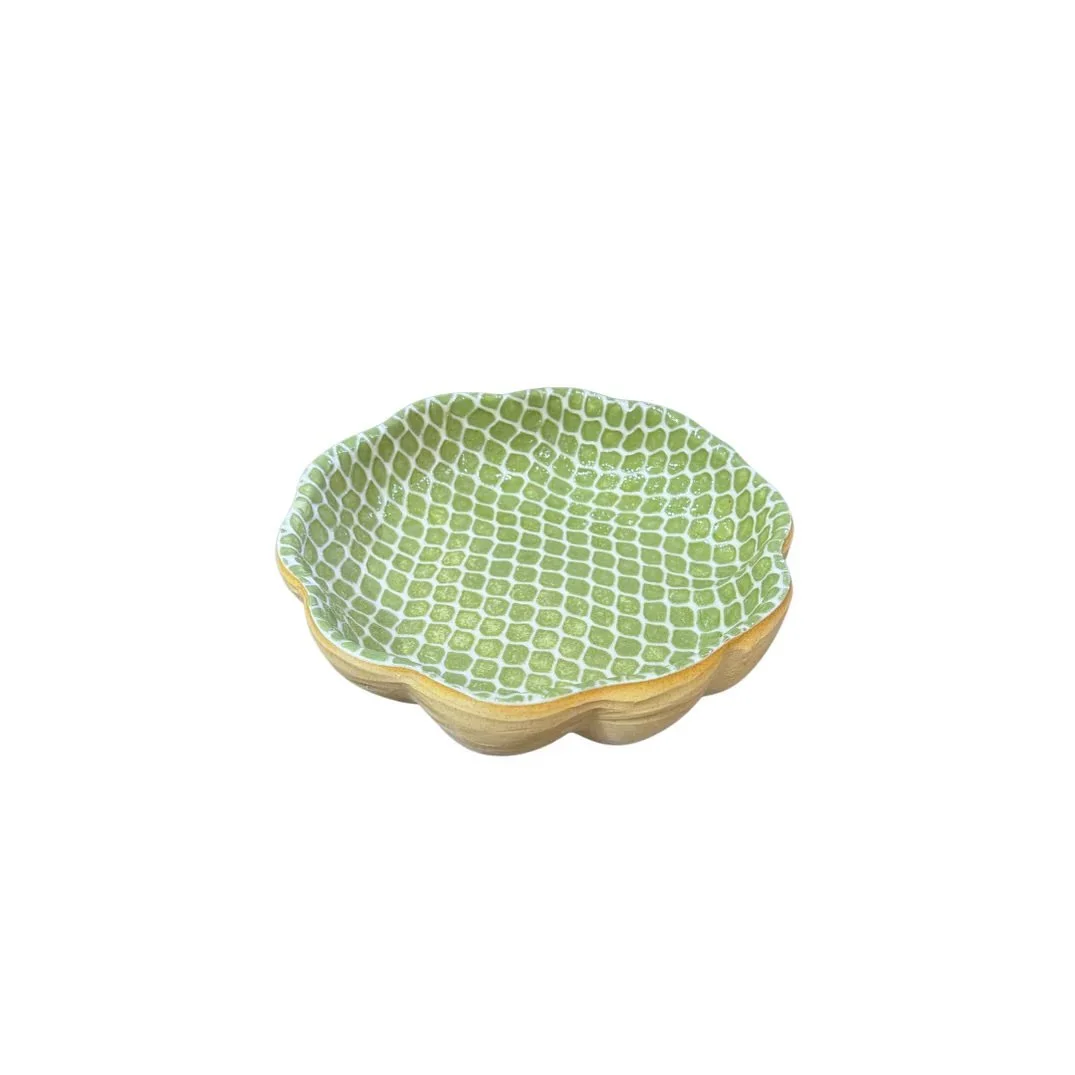 Terrafirma Taj Medium Scallop Serving Bowl Citrus
