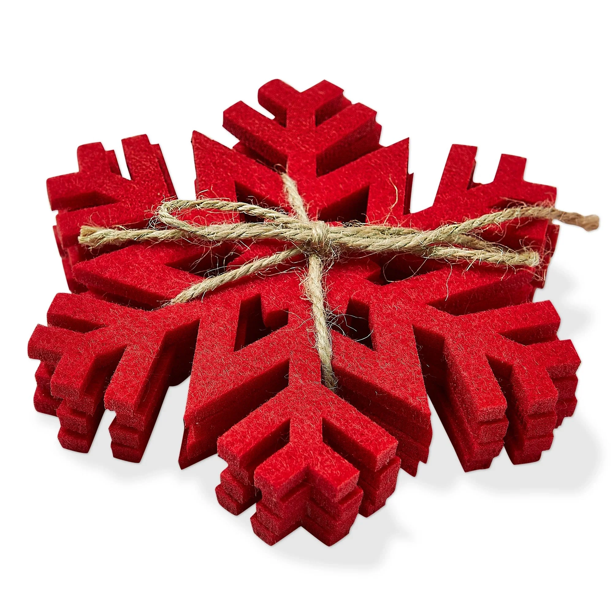 Snowflake Felt Coasters, Set of 4