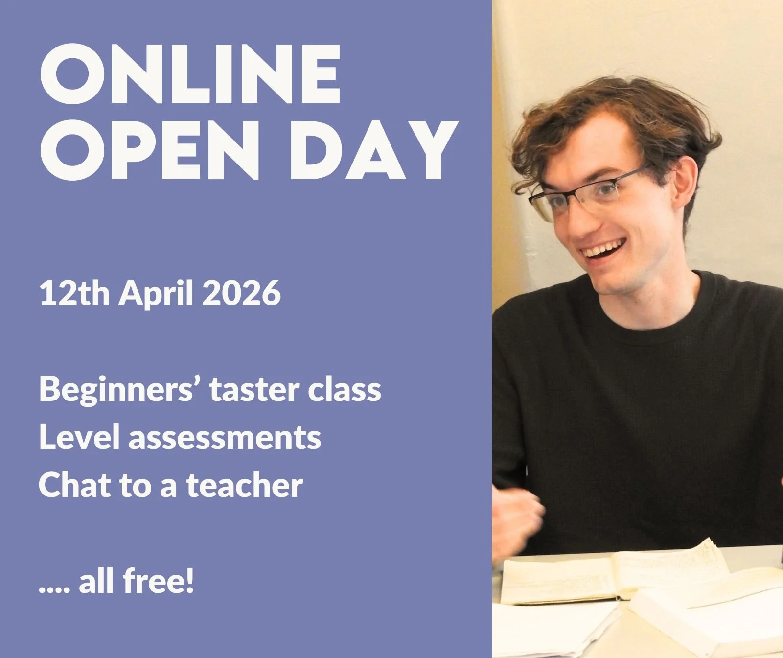 12th April - Free Online Open Day