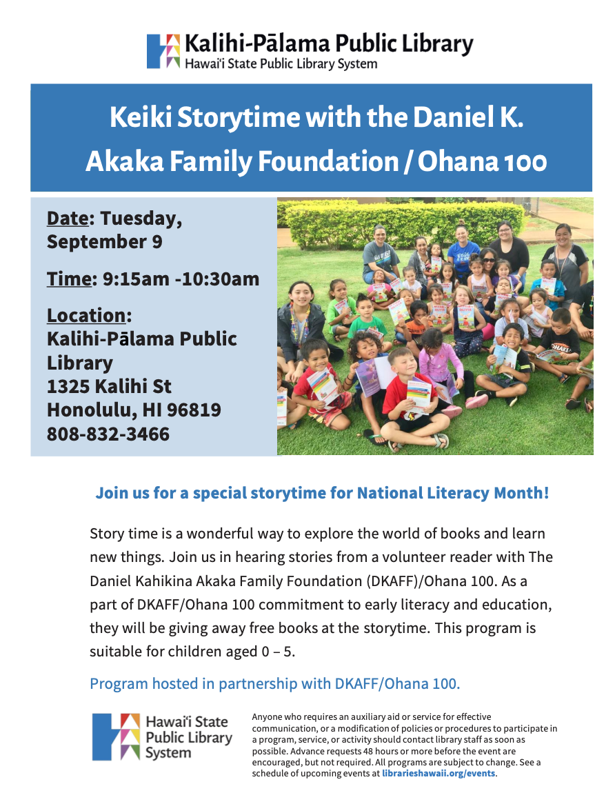 Meet the Author @ Kalihi-Palama Library