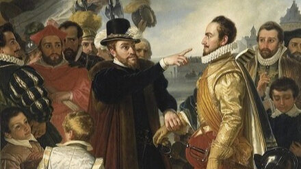 Philip II of Spain berating William the Silent by Cornelis Kruseman