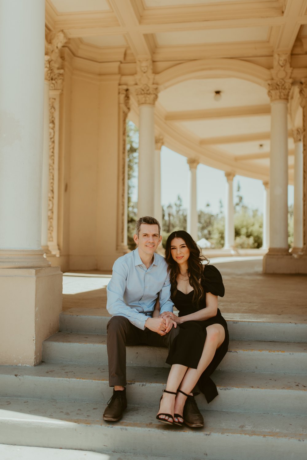 engagement session in Balboa park San Diego california 