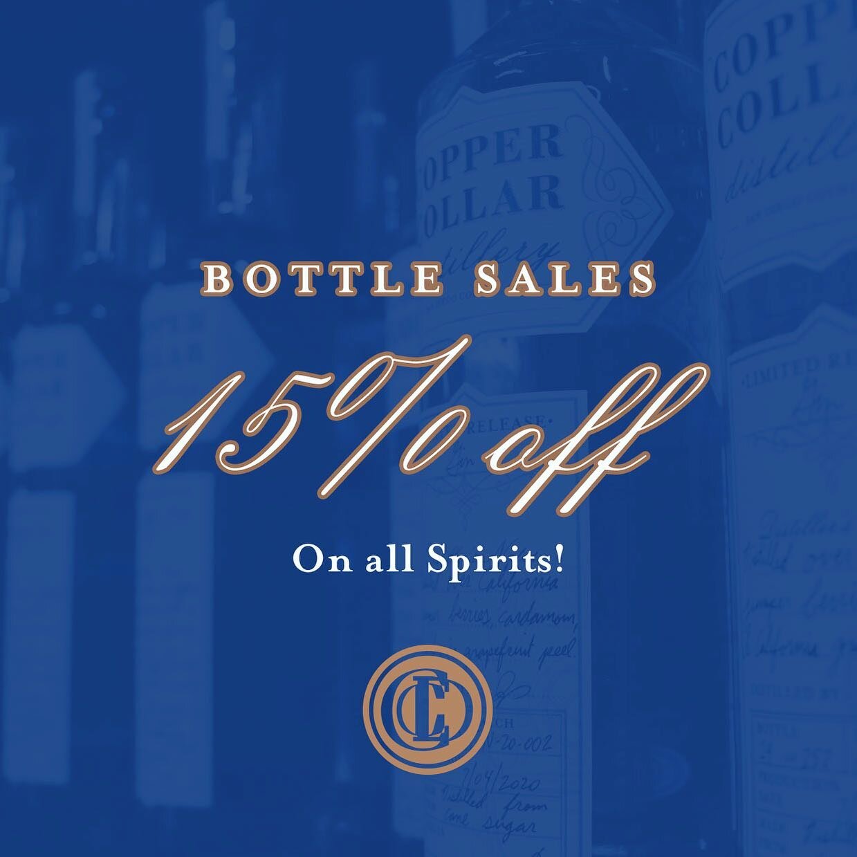 Restock your home bar by visiting our tasting room this weekend and receiving 15% off all bottle sales! 
.
.
.
.
.
.
Our tasting room is open Friday from 4pm - 7pm and Saturday from 12pm to 7pm for tastings and bottle sales! #coppercollardistillery #