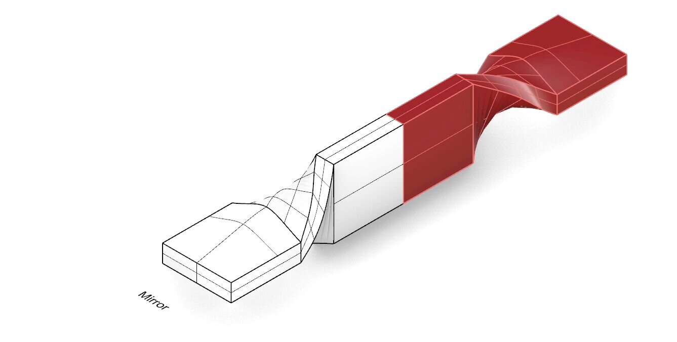 6. Resultant geometry is mirrored