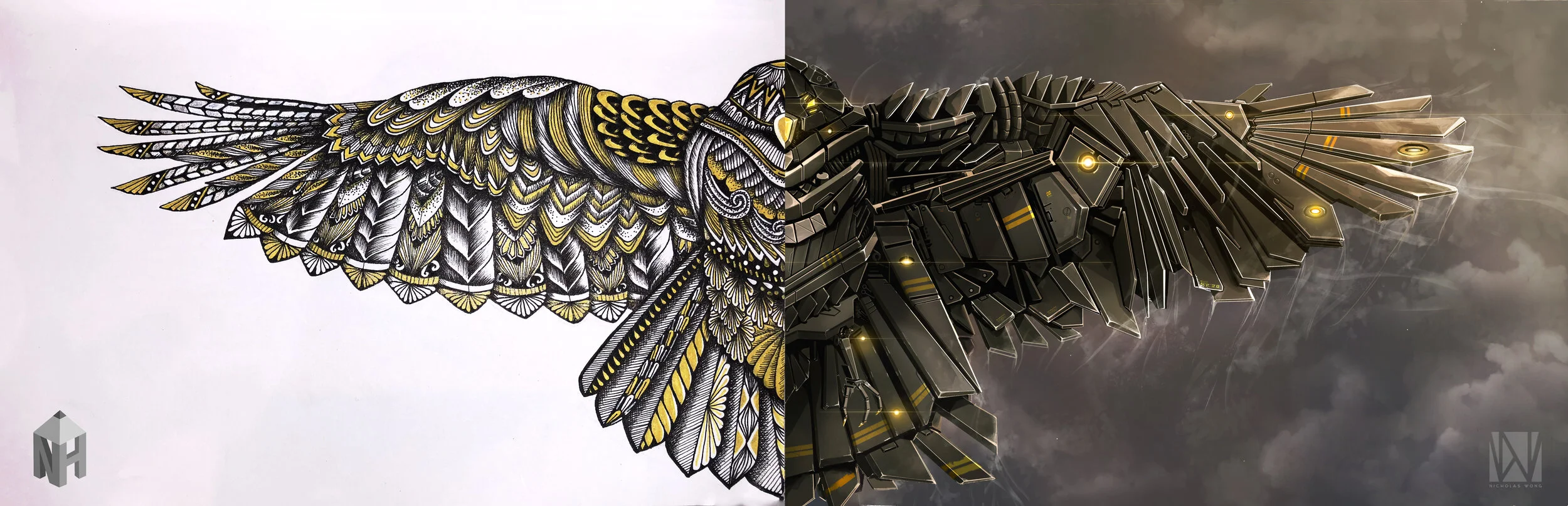 Both halves together.