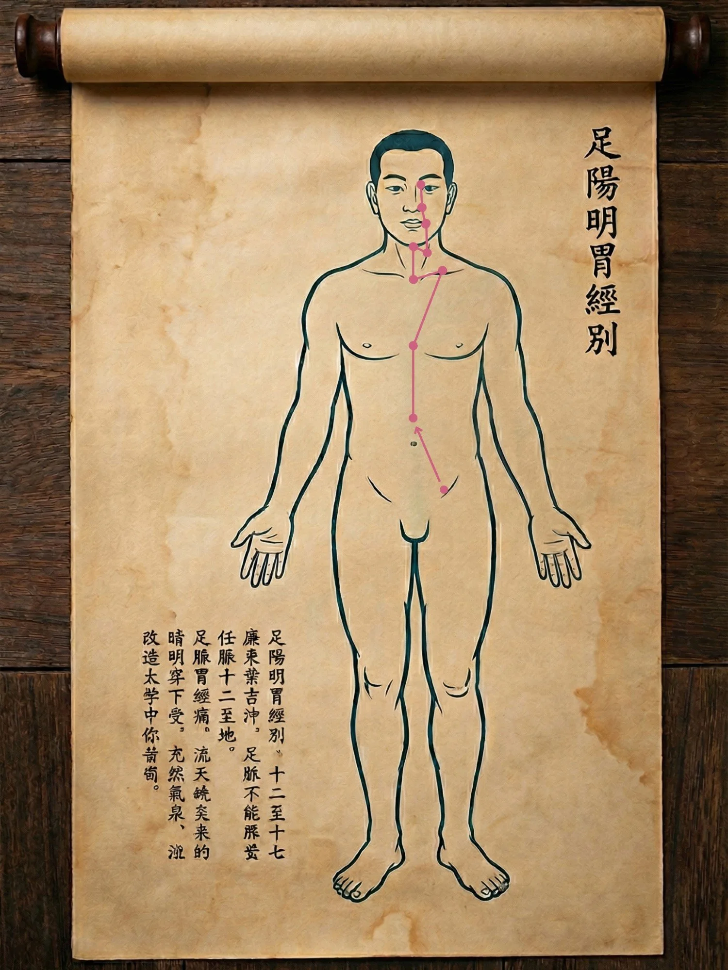 Stomach Divergent Channel used in Classical Acupuncture to treat chronic degenerative illness