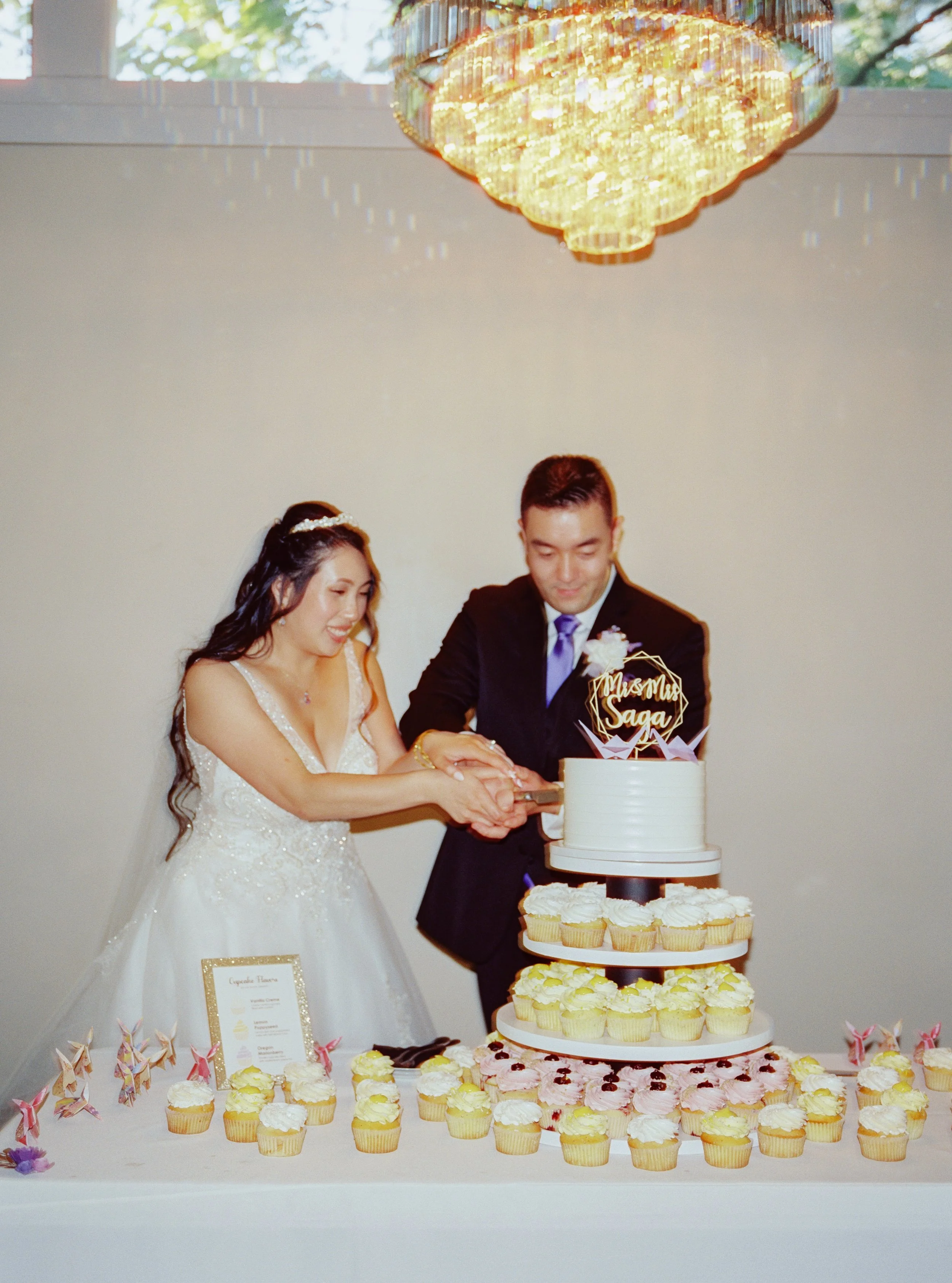Pastel Origami Cranes Wedding at the Foundry at Oswego Pointe, Lake Oswego, Oregon