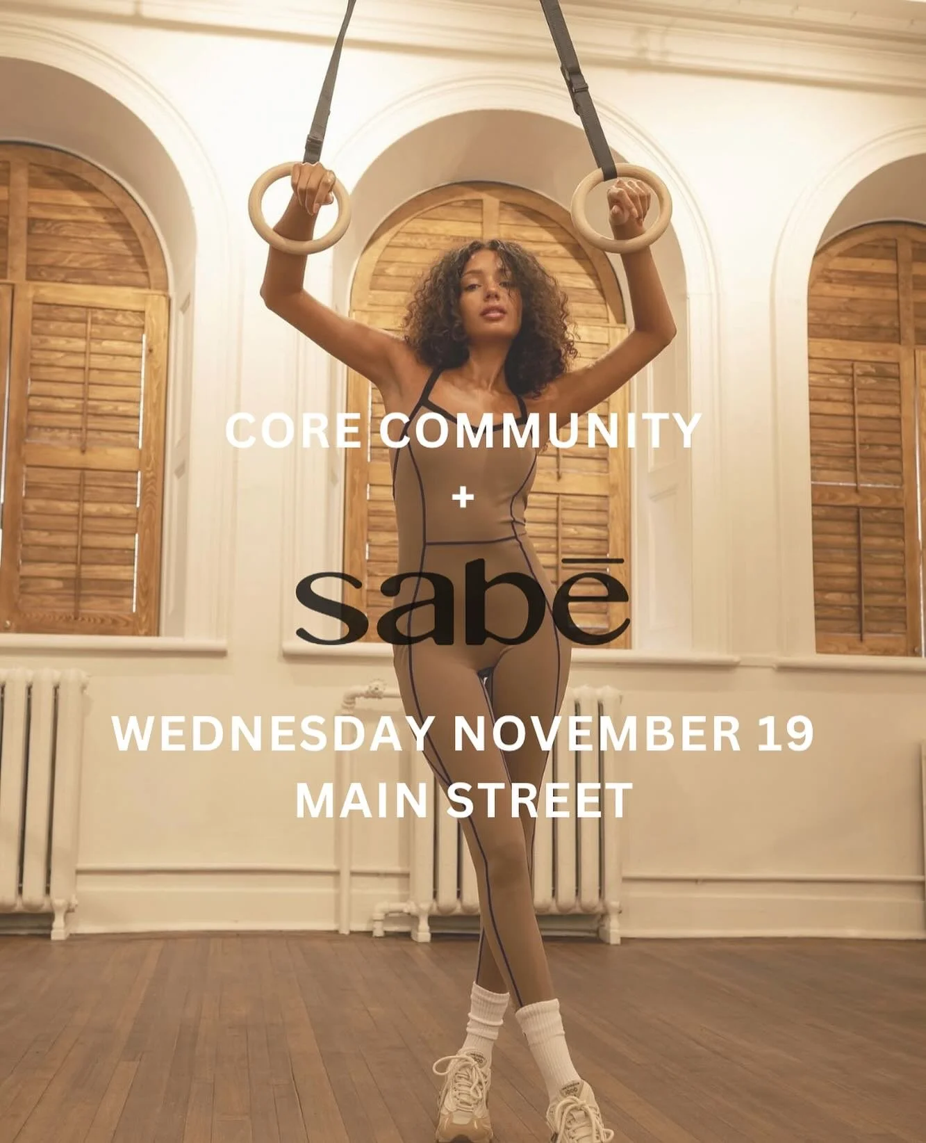 We&rsquo;re thrilled to announce the @sabeathletic x Core Community Pop-Up! 🛍️

Join us on Wednesday, November 19th from 4 PM &ndash; 7 PM at Core Community Main ST. 

Browse SABE&rsquo;s stunning collection and enjoy 20% off all purchases during th