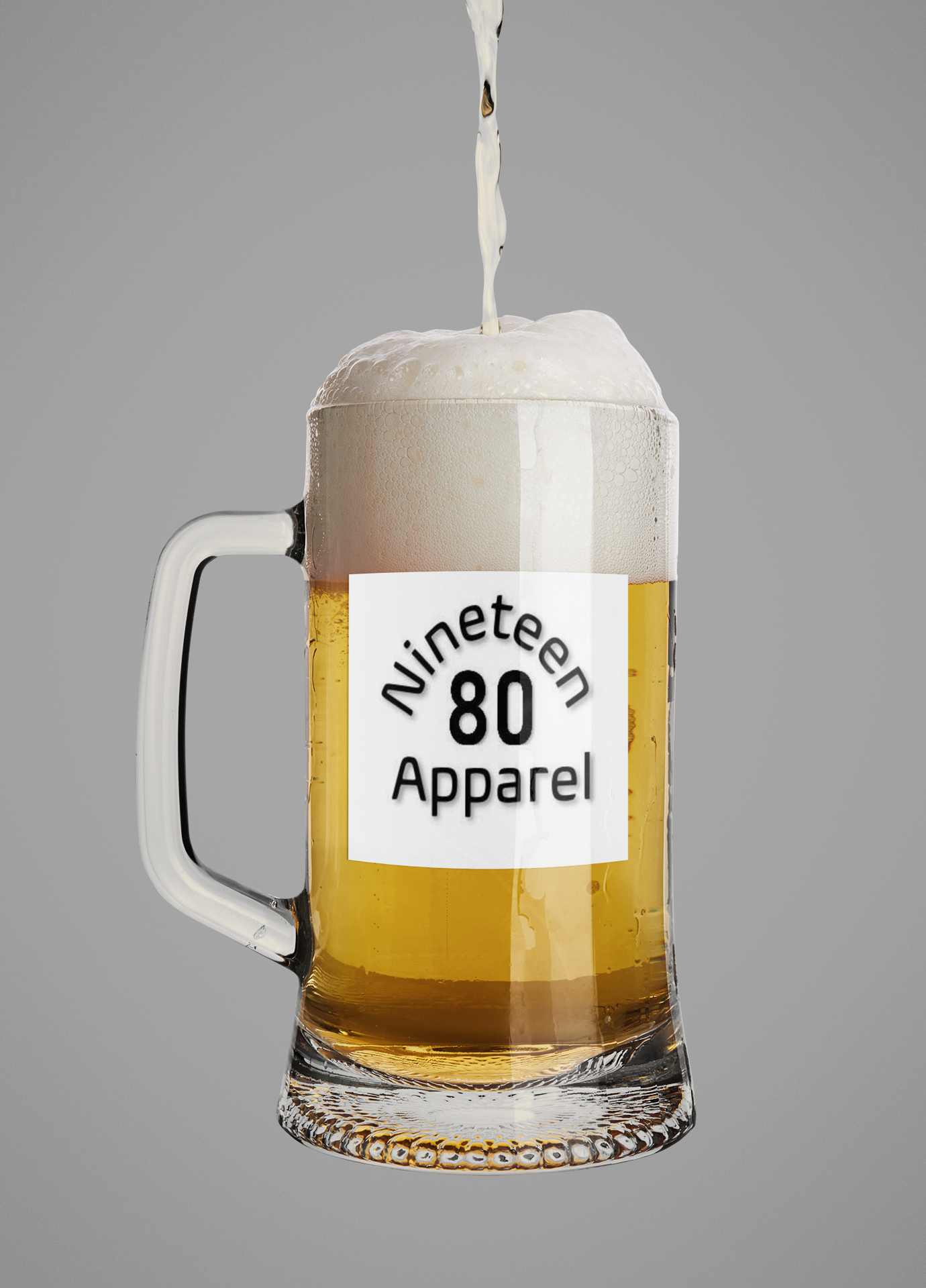 Download Custom Glass Mug Nineteen 80 Apparel