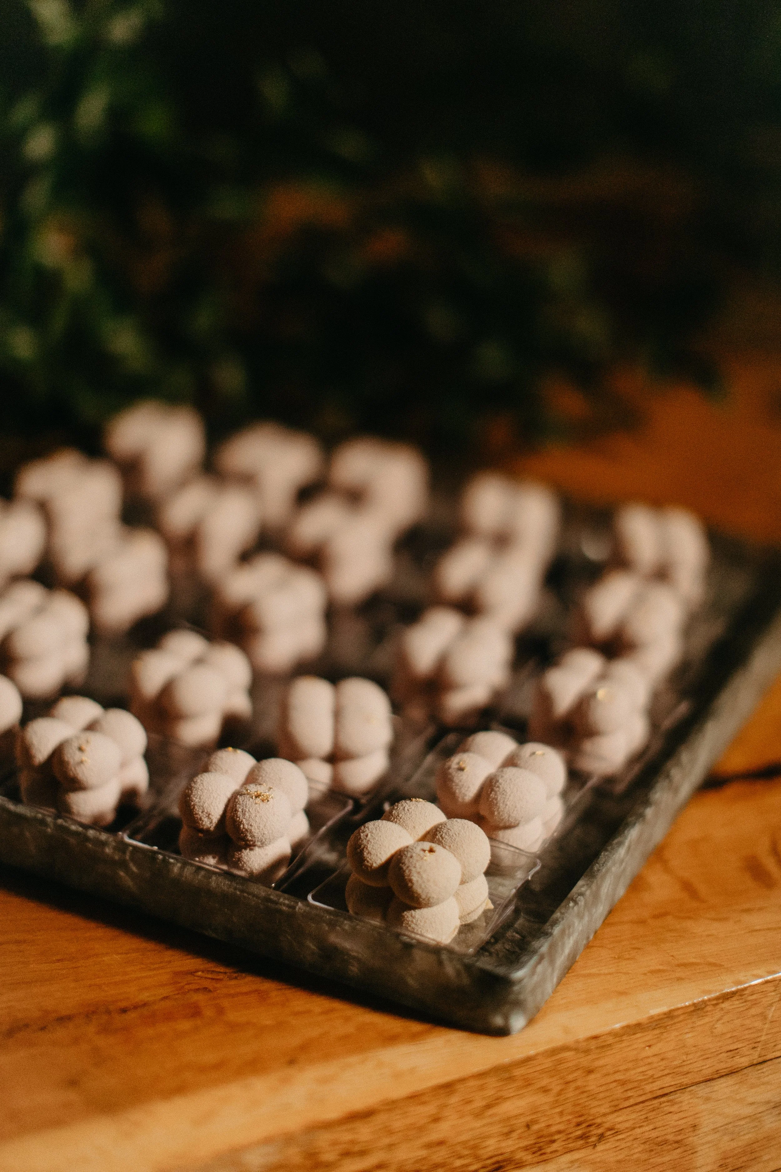 Ukranian wedding desserts on metal tray