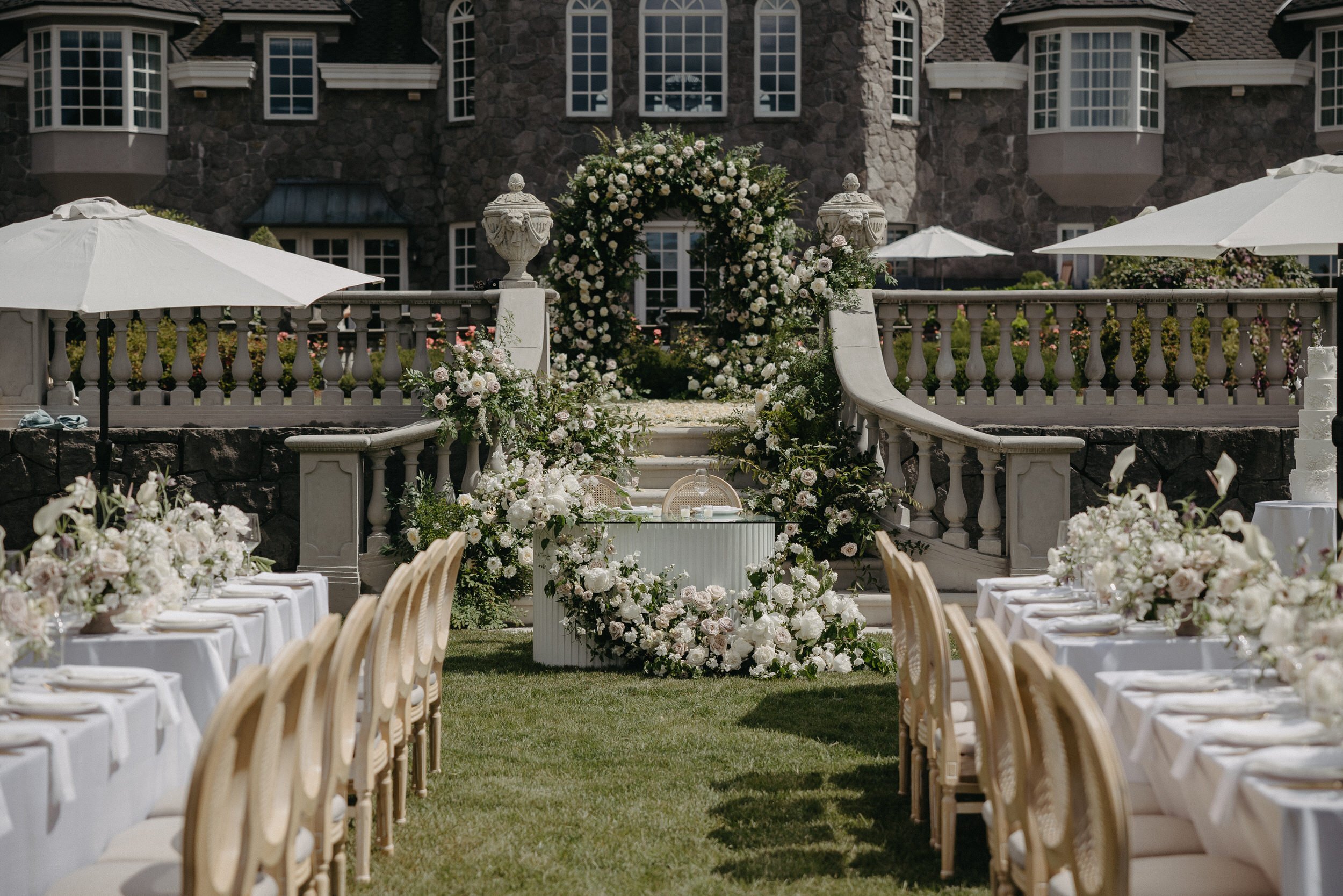 chateau de michellia wedding reception sweetheart table