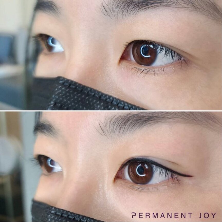 A fine eyeliner is a &lsquo;classic&rsquo; and a good choice for most eye shapes 🌸
⠀
Get a beautiful smudge proof, waterproof, long lasting classic liner by booking an appointment through the link in profie description 😉
⠀
⠀
Permanent makeup makes 