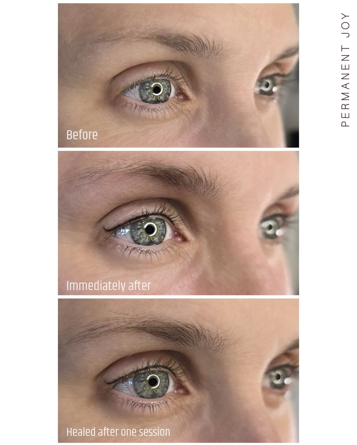✨ Very Small Classic Eyeliner

Before &bull; Right After &bull; Healed After One Session ✨

My client wanted a very tiny, subtle liner &mdash; barely visible, as an extension of her own short, slightly curled lashes.

She wanted an ultra-thin line ri