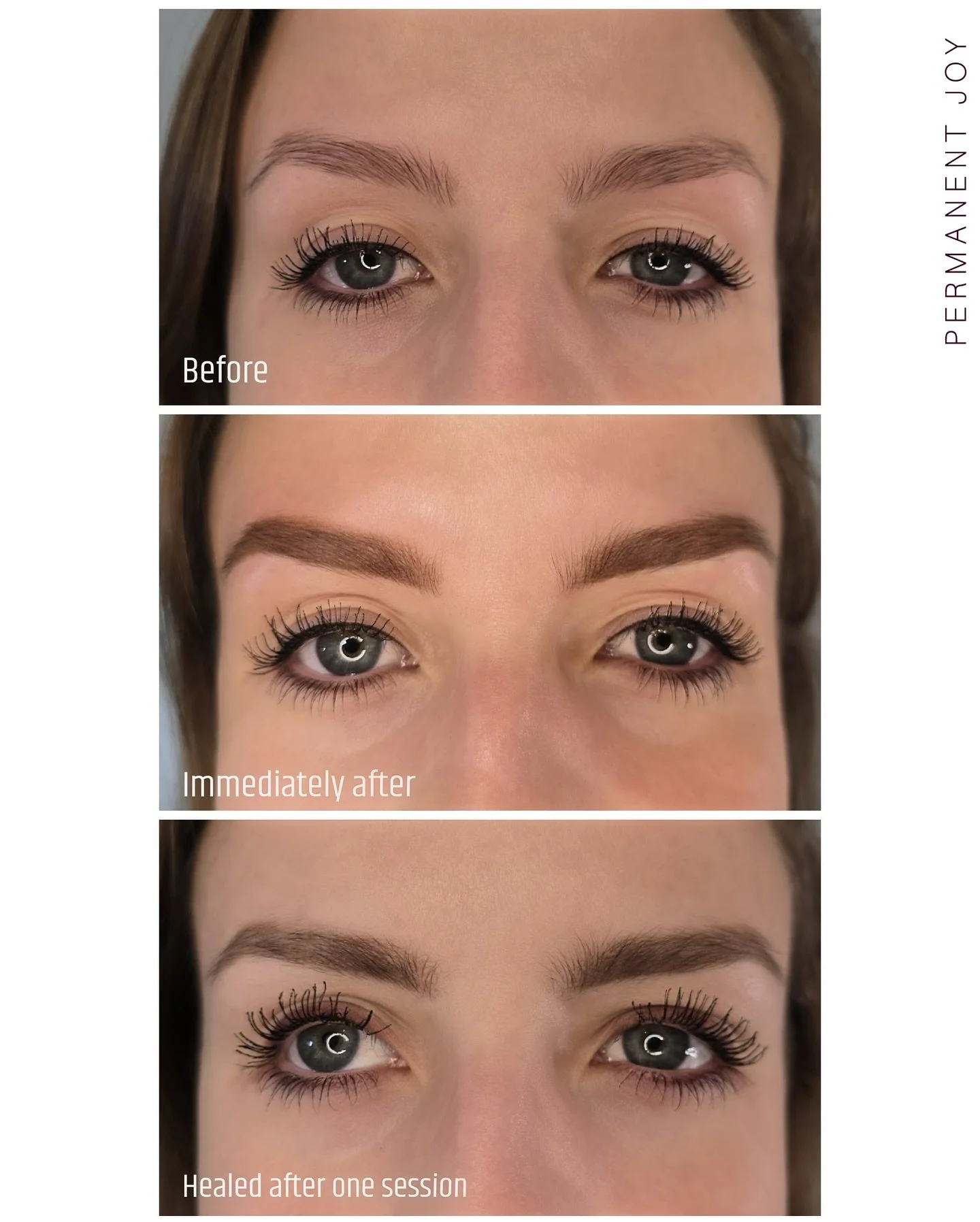 Before ✨ Right After ✨ Healed After One Session

These brows already had a beautiful natural shape, so we only needed a soft refinement instead of a dramatic change. The focus was to enhance what was already there, add balanced color, and create a fu