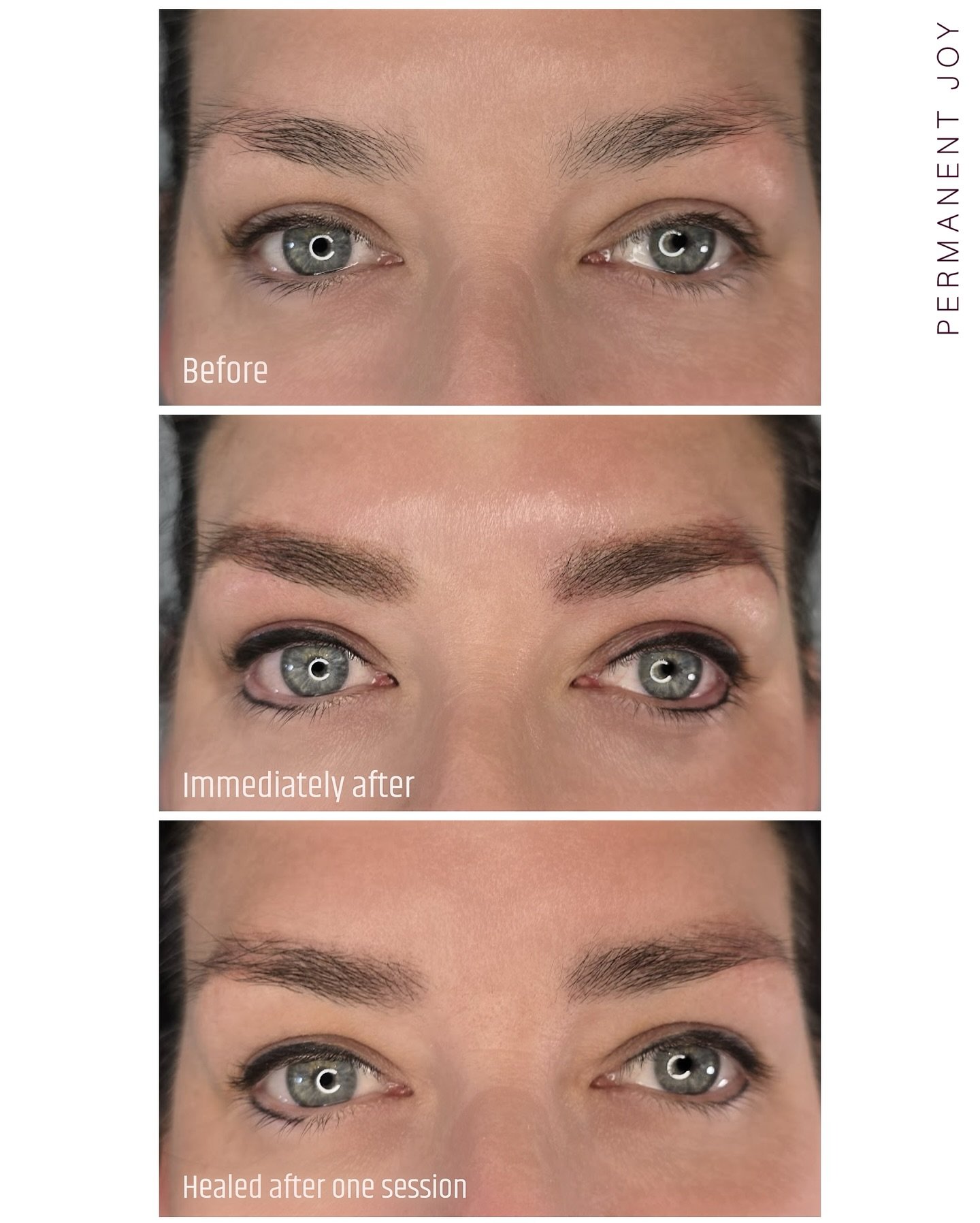 ✨ Brows + Upper and Lower Eyeliner Combo Transformation ✨
Before ✨ Right After ✨ Healed After One Session

This client wanted a result that felt effortless and natural while keeping the main focus on her eyes. Her natural brows were already full, so 
