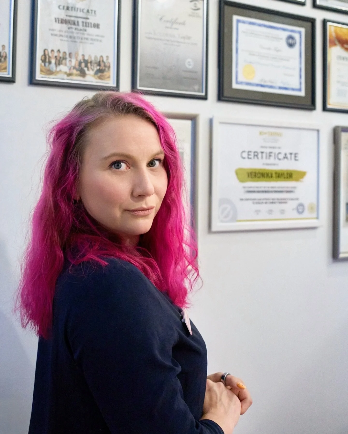 I ran out of wall space back in 2021 - and everything hanging there now is technically outdated. If you look closely, you&rsquo;ll see dates from 4&ndash;5 years ago. Which is funny&hellip; because I&rsquo;ve been getting new certifications every sin