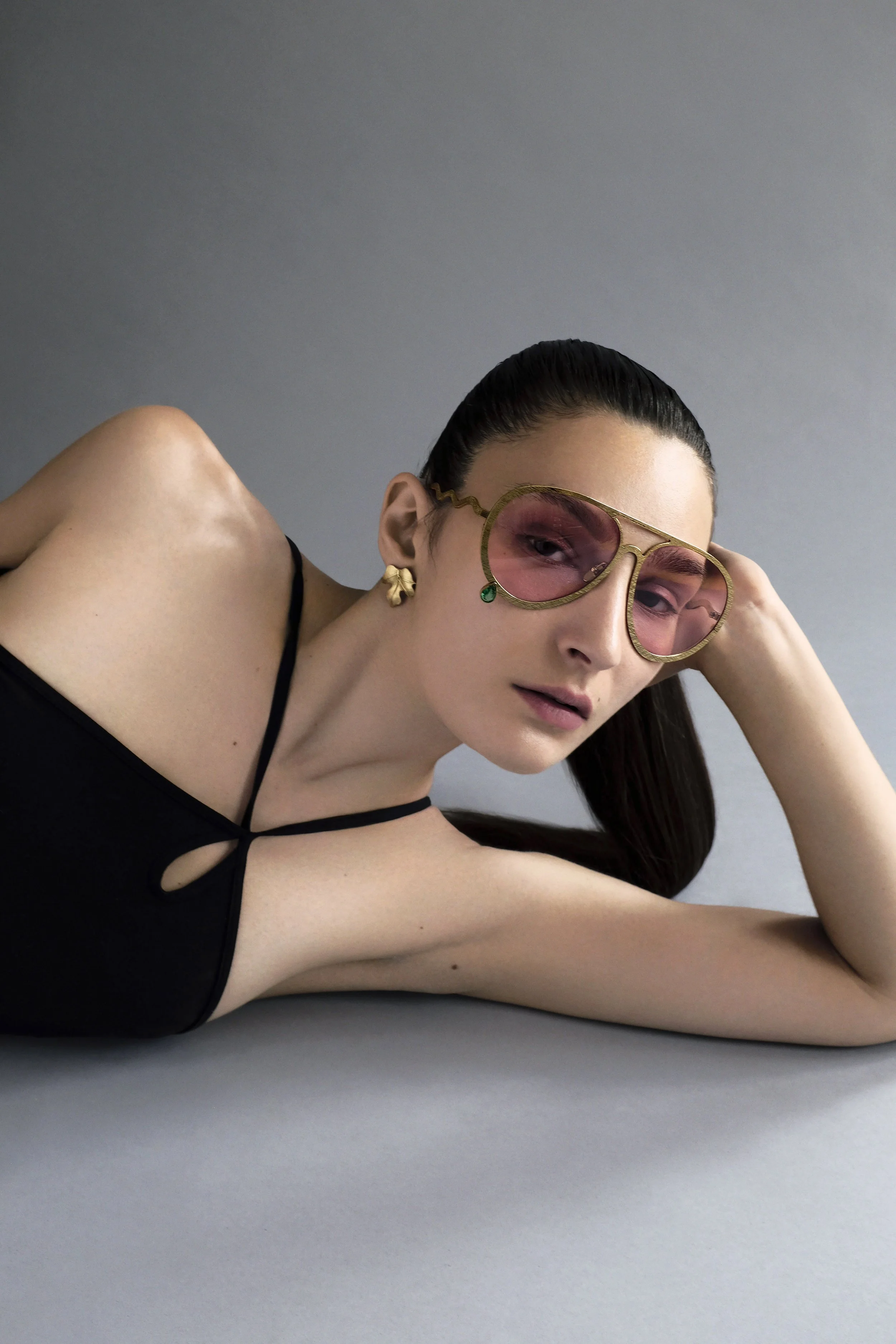 FDL Editions by Francis de Lara Emerald Teardrop Supersize Aviators