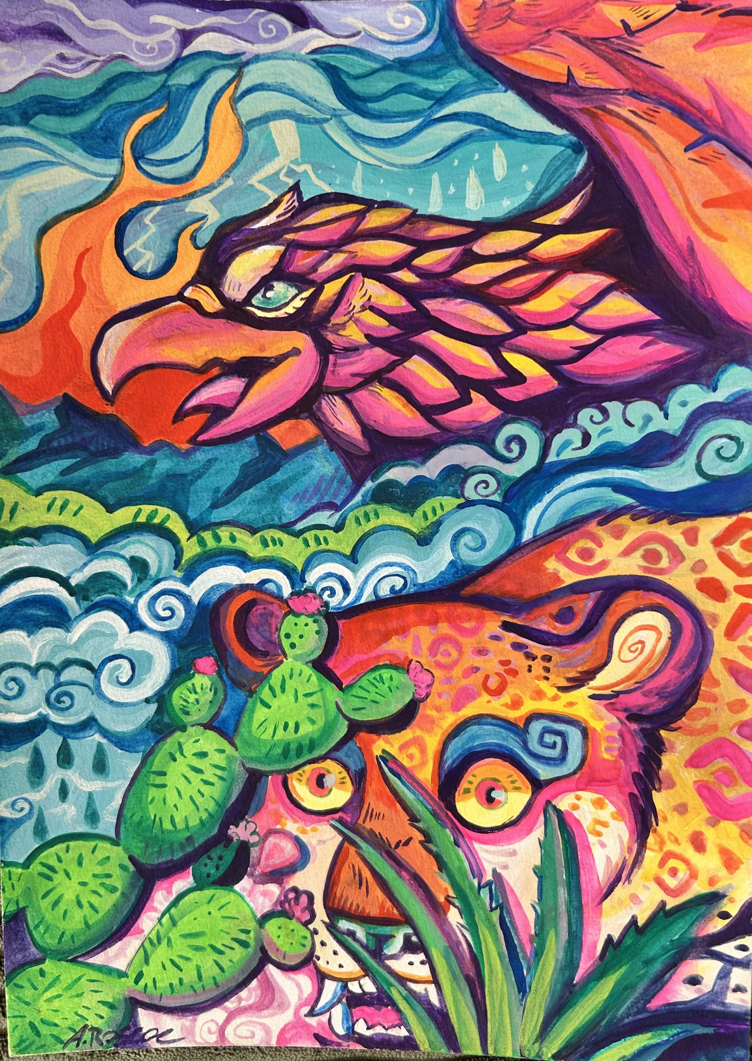 Print - Jaguar and Eagle Spirit - PREORDER