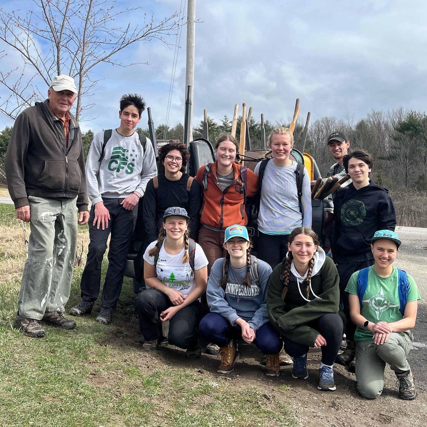 The 2024 Field Season has begun!
.
.
.
This weekend, the Middlebury Mountain Club came out to help us resurface and raise part of the &lsquo;97 trail, and the MUHS Career Crew course has been helping out periodically throughout the spring hardening a