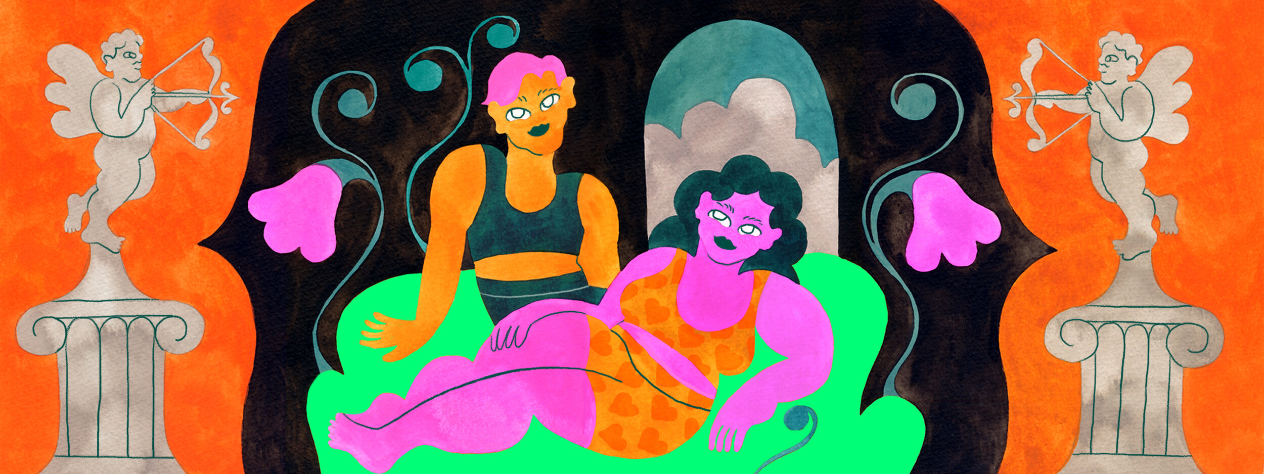 Banner illustration for Refinery29 Pride 2021 editorial series 'Queerness Is...'  