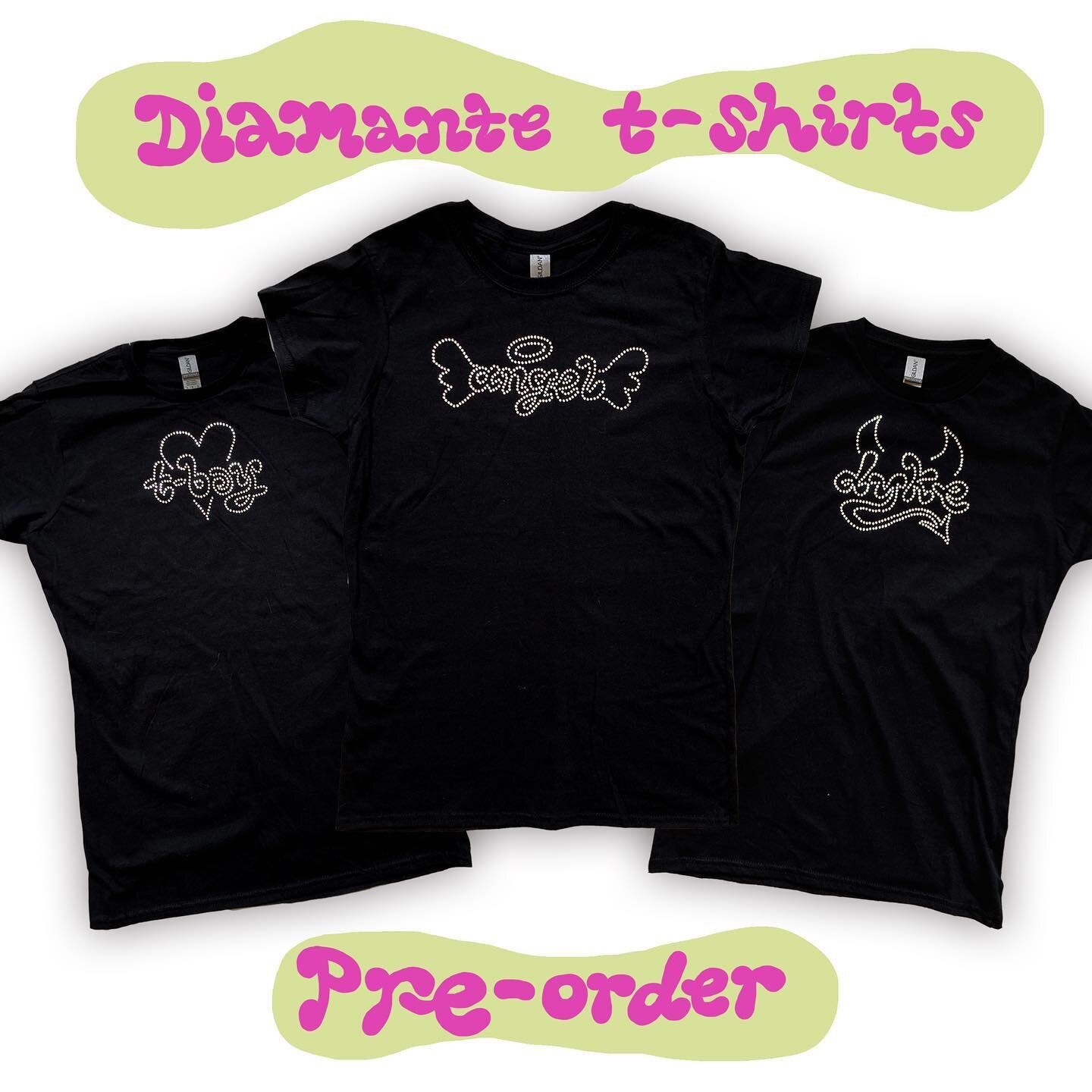 RIGHT THEN by popular demand I am happy to announce I am taking orders for diamant&eacute; T-shirts as of today! 

❤︎ Pre-orders will be open until the 7th July, and will take 2-3 weeks to make from then 

❤︎ Head to my shop (link in bio) to order th