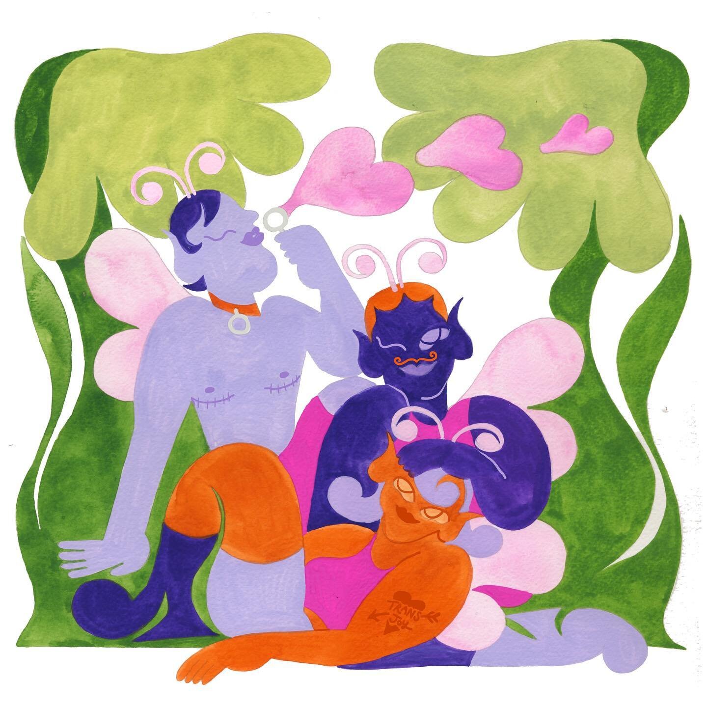 Some cute trans fairies hanging out in the flowers 
Happy trans pride, forever and always 🩵🩷🤍 

⦁

⦁

⦁

⦁

⦁

🏷️ #illustration #illustrator #illustrationartists #queerart #queerartist #transpride