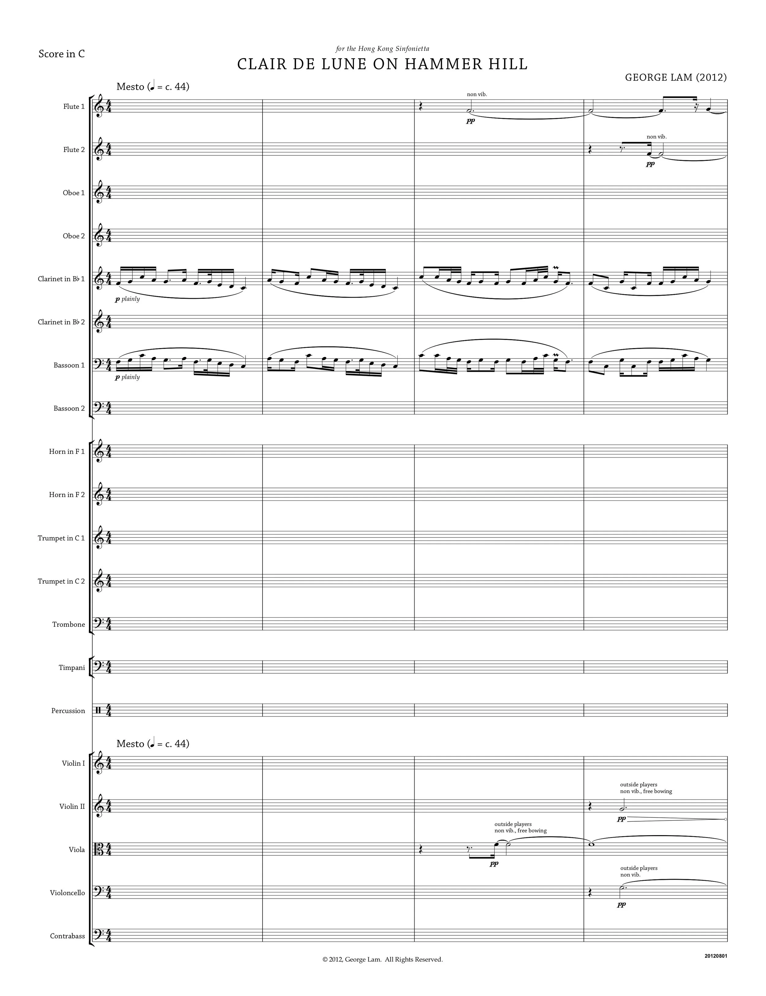 Claire de lune on Hammer Hill: digital download (full score)