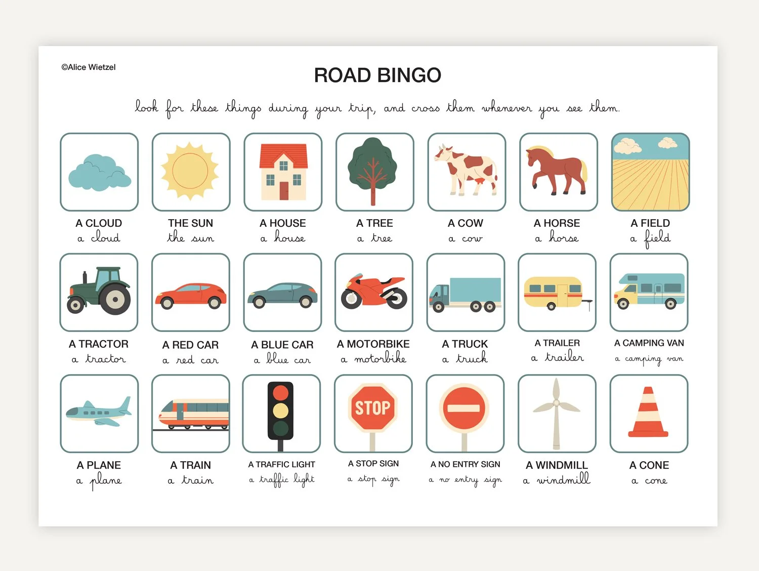 Free Game / Road Bingo ENG