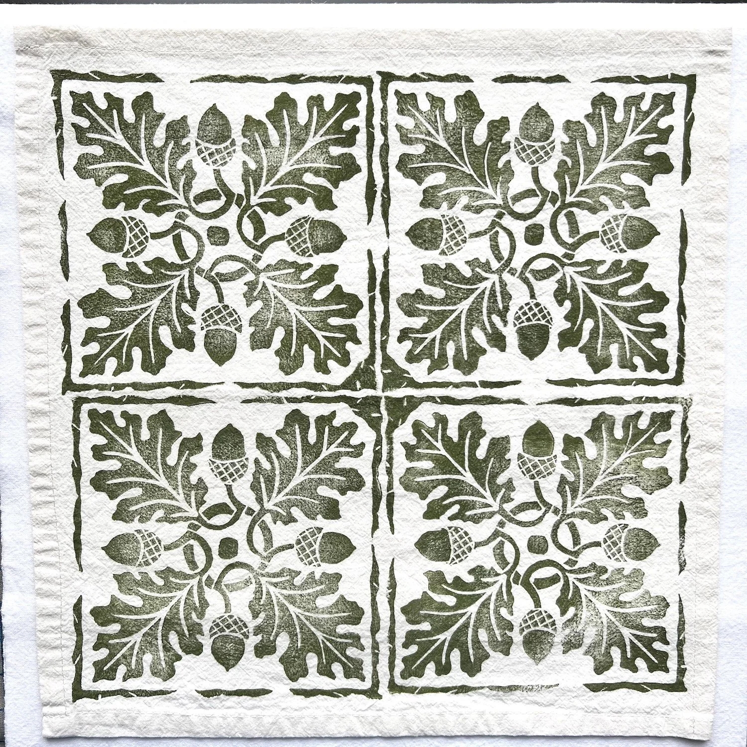 oak acorn cotton cloth napkins
