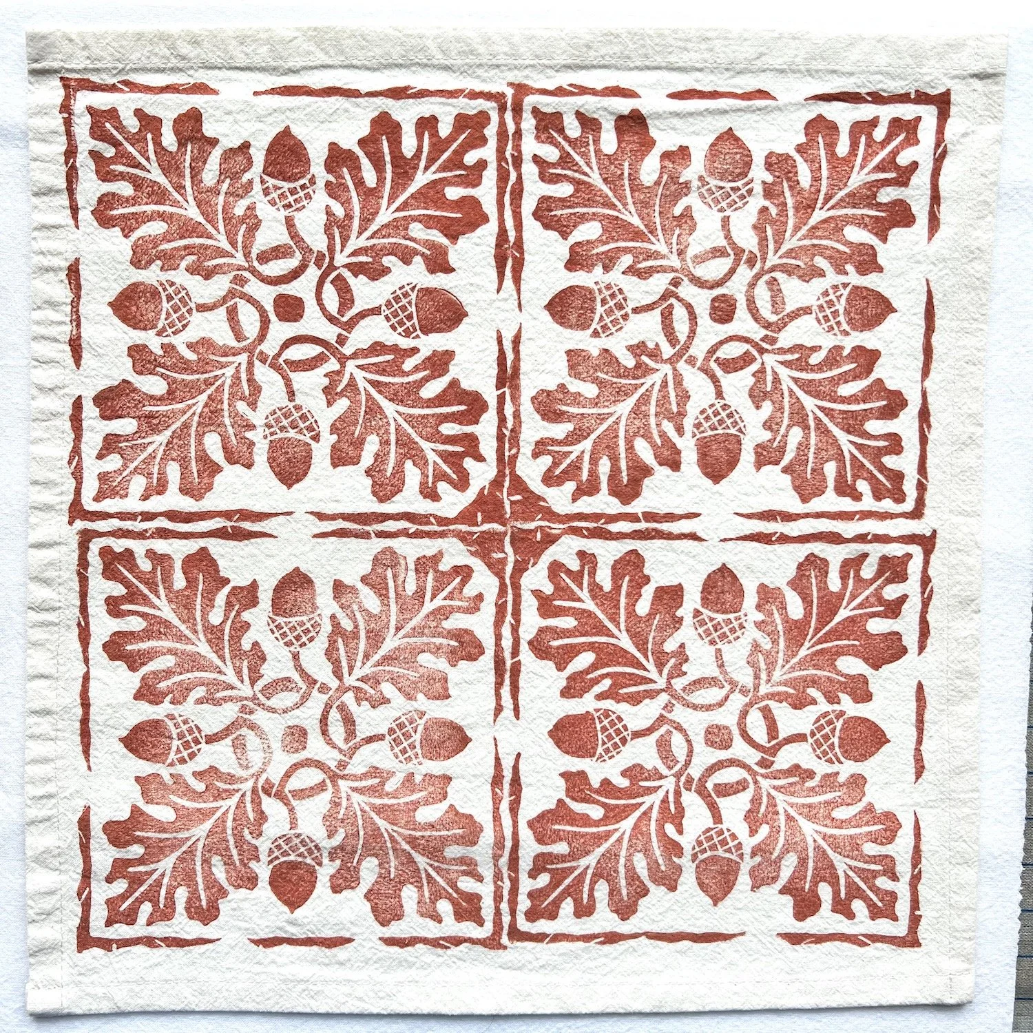 oak acorn cotton cloth napkins