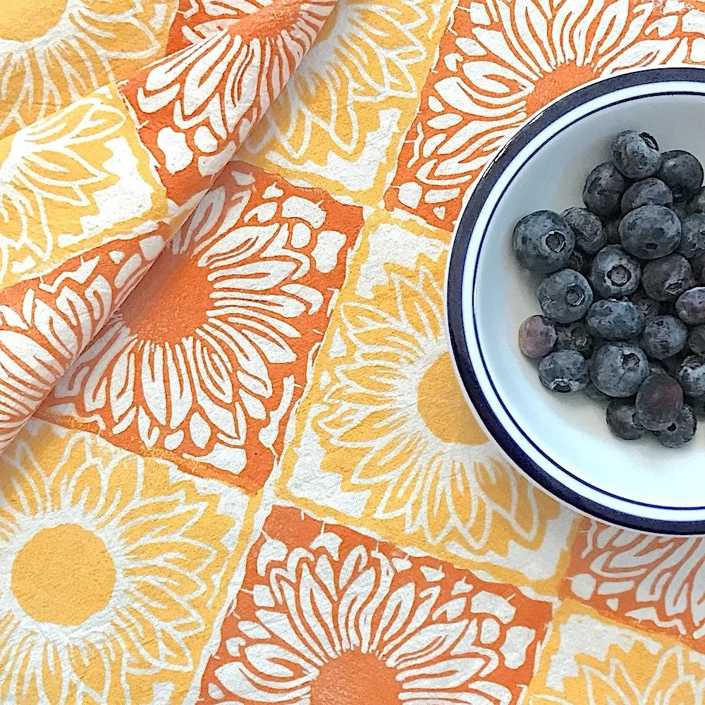 sunflower cotton cloth napkins