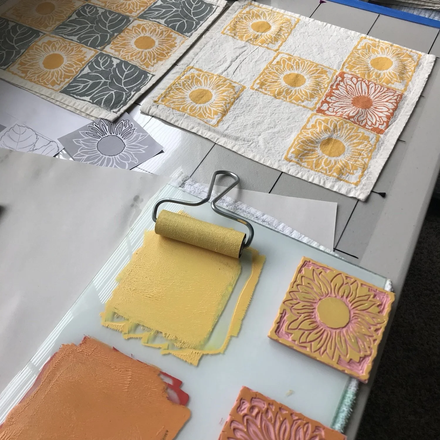 sunflower cotton cloth napkins
