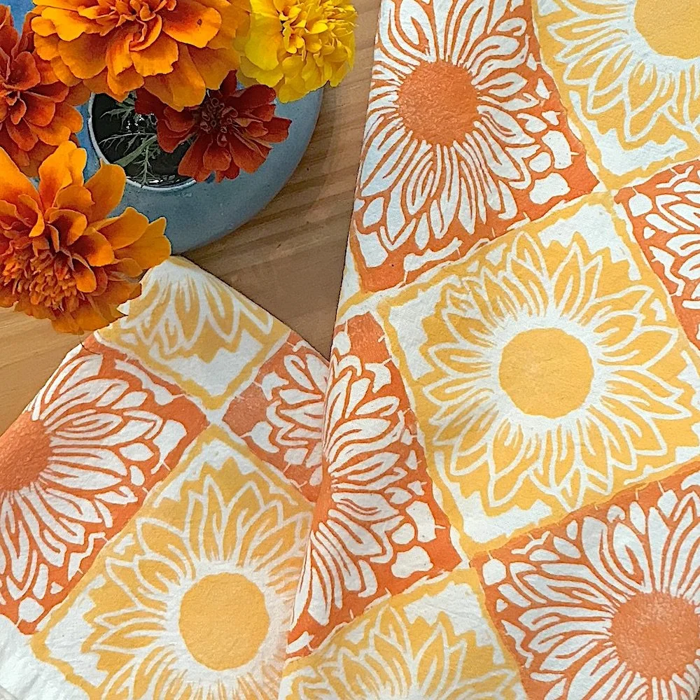 sunflower cotton cloth napkins
