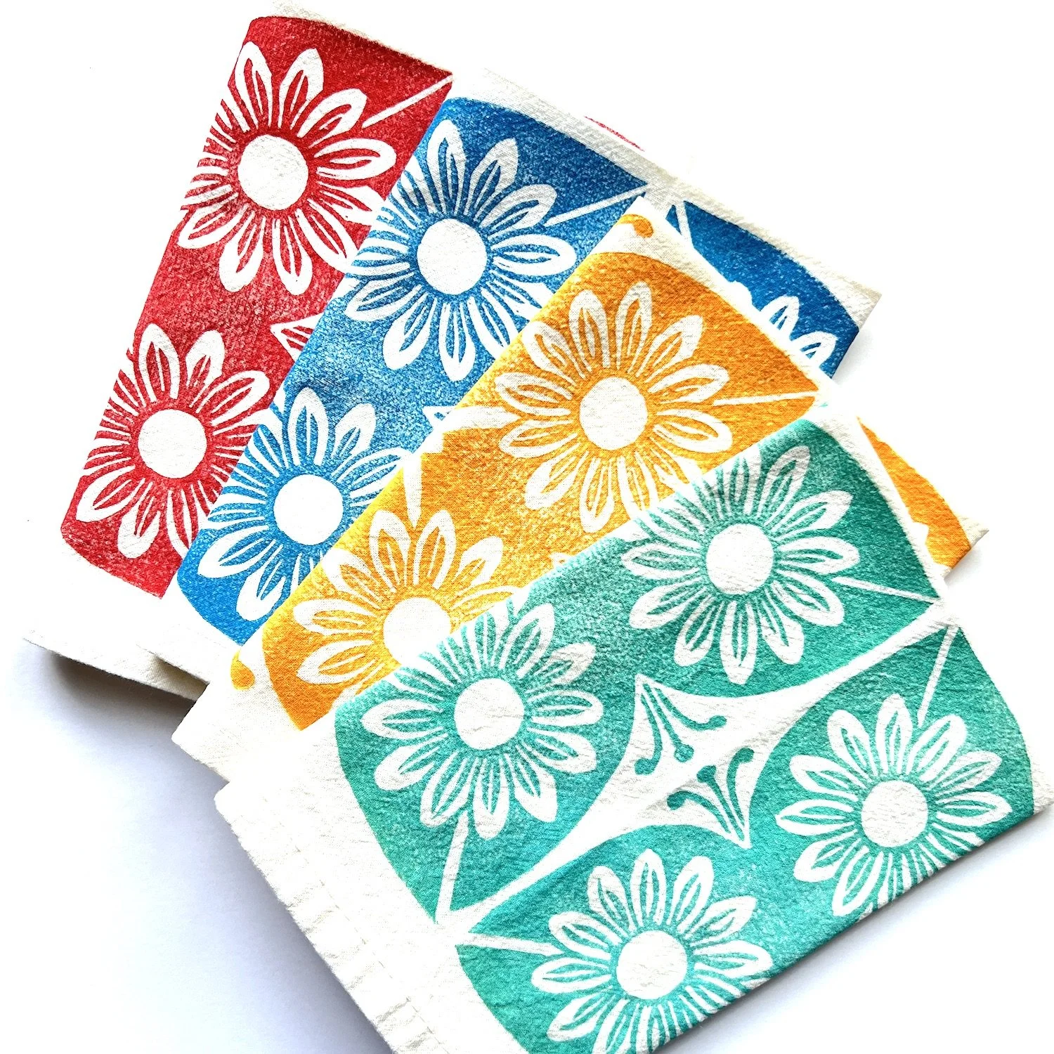 daisy tile cotton cloth napkins