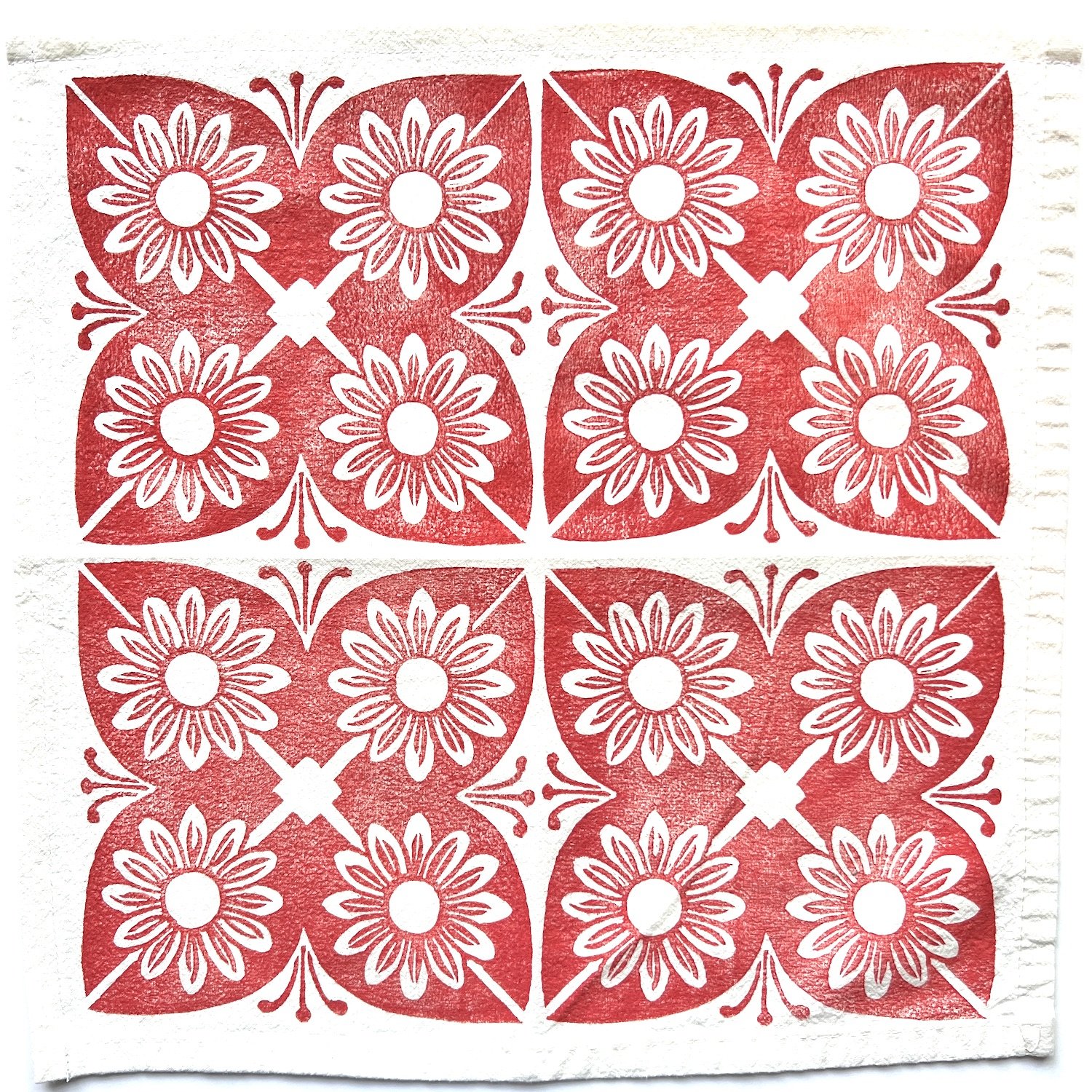 daisy tile cotton cloth napkins