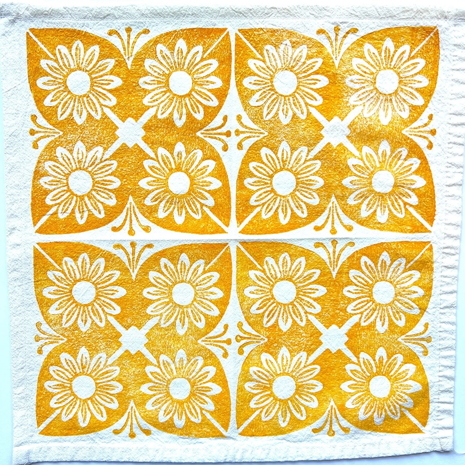 daisy tile cotton cloth napkins