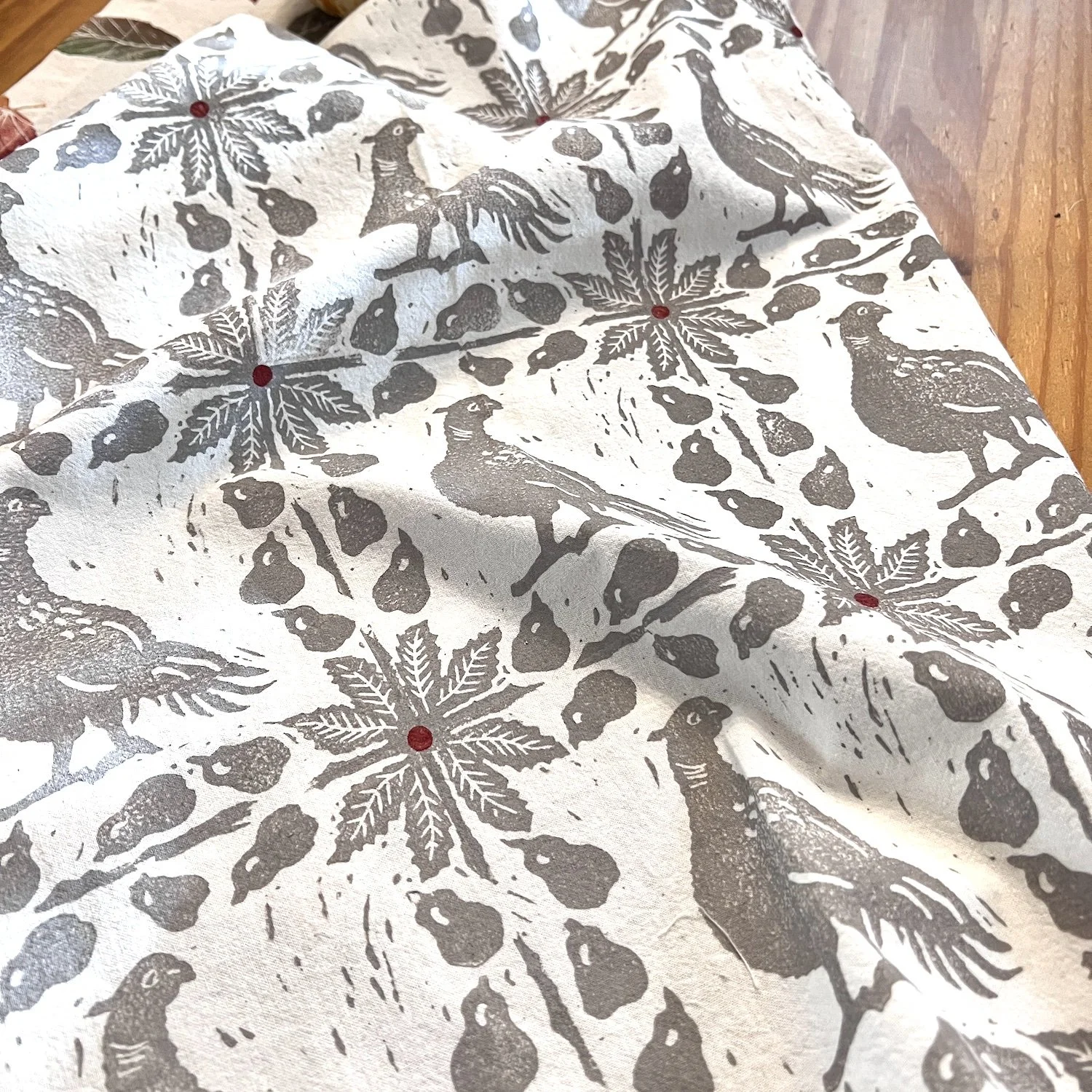 Partridge+Pears Tea Towel