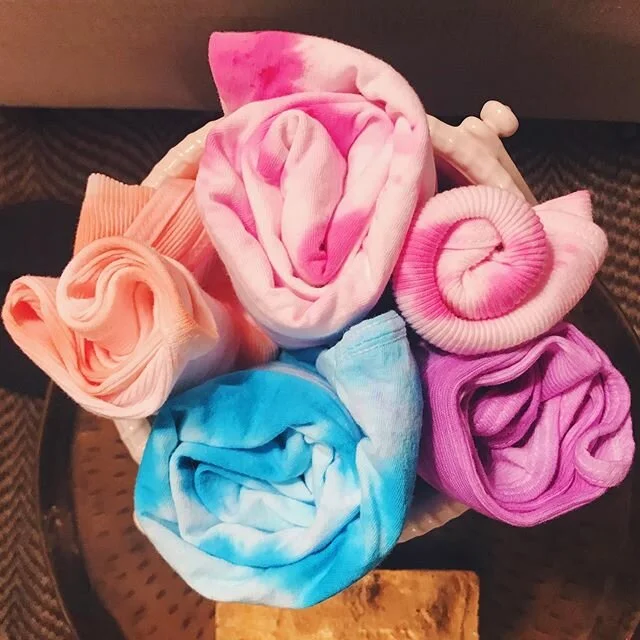 Happy Easter!! 🌸
Tie dyed and stitched tees and tanks