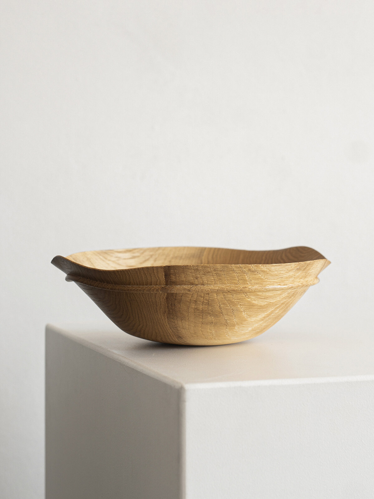 <img src="wrapped-wood-bowl.jpg" alt="A turned oak wood salad and fruit bowl" />