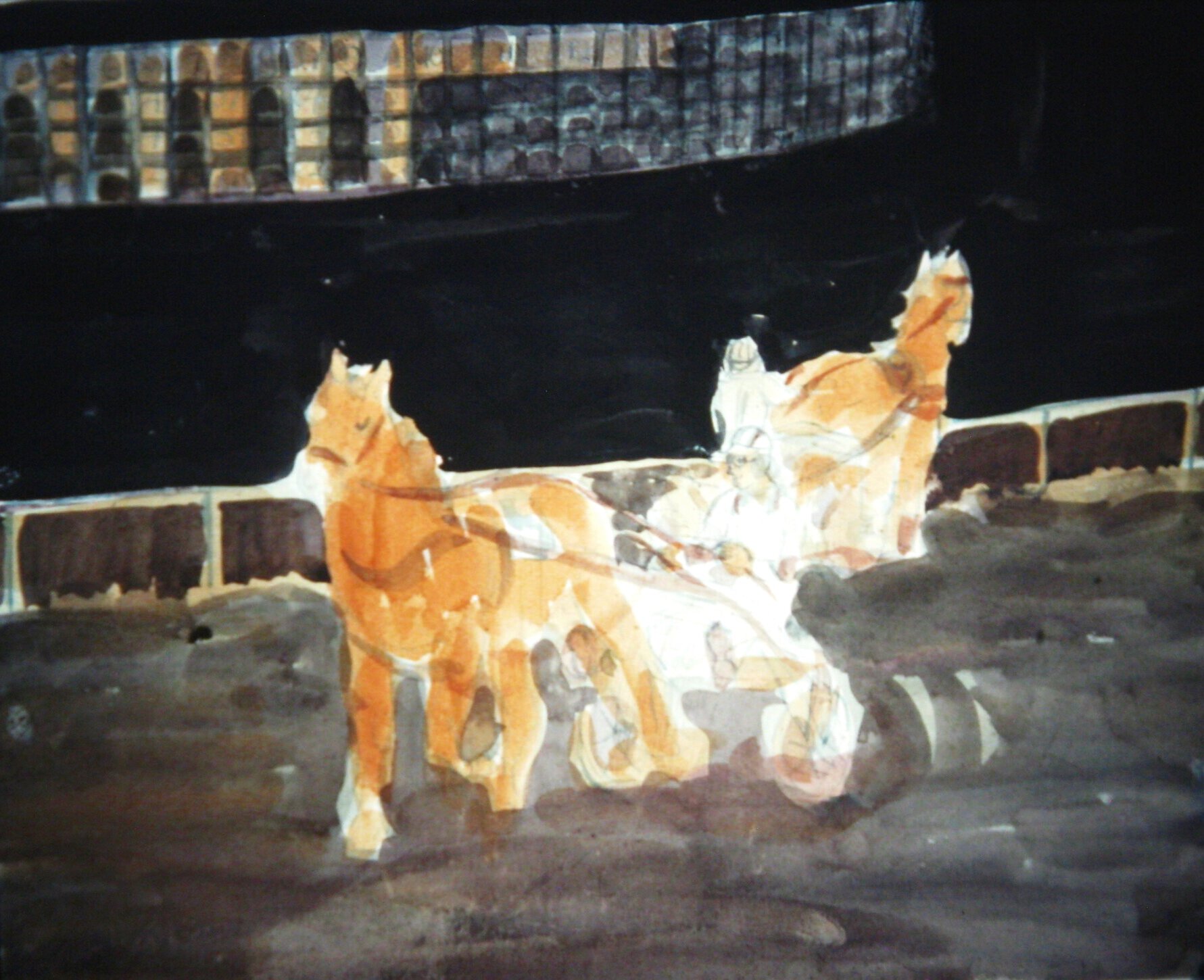 Before The Race, Ink Wash, 19x24.jpg