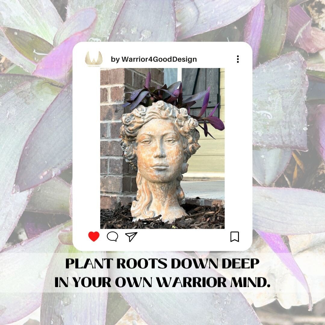 Channeling all the Warrior vibes today. We are ready for you, Spring and Summer! #purplequeenplant #warriorgoddess #fighter #fightforgooddesign #exteriordesign #medusa #pottedplants #dirttherapy