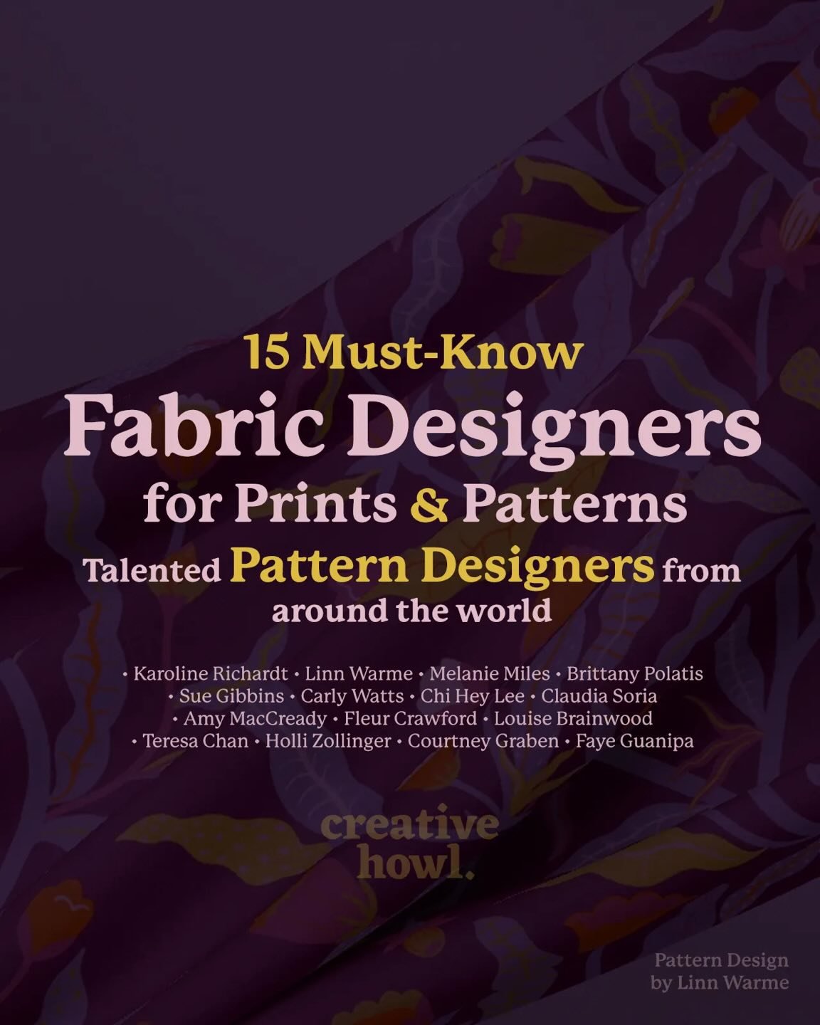 Delighted to be included in the @creativehowl blog among 15 must-know fabric designers! 🧵✨ Huge thanks to Jonas for shining a light on independent creatives ✨ Explore the full feature at creativehowl.com/discover-fabric-designers.

#fabricdesigner #