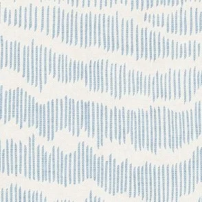 Freehand Waves - Sky Blue - Hand-Drawn Line Coastal Organic Stripes by Rocket & Indigo