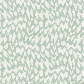 Abstract Feathers - Mint & White - Textured Bird Wing Animal Print by Rocket & Indigo