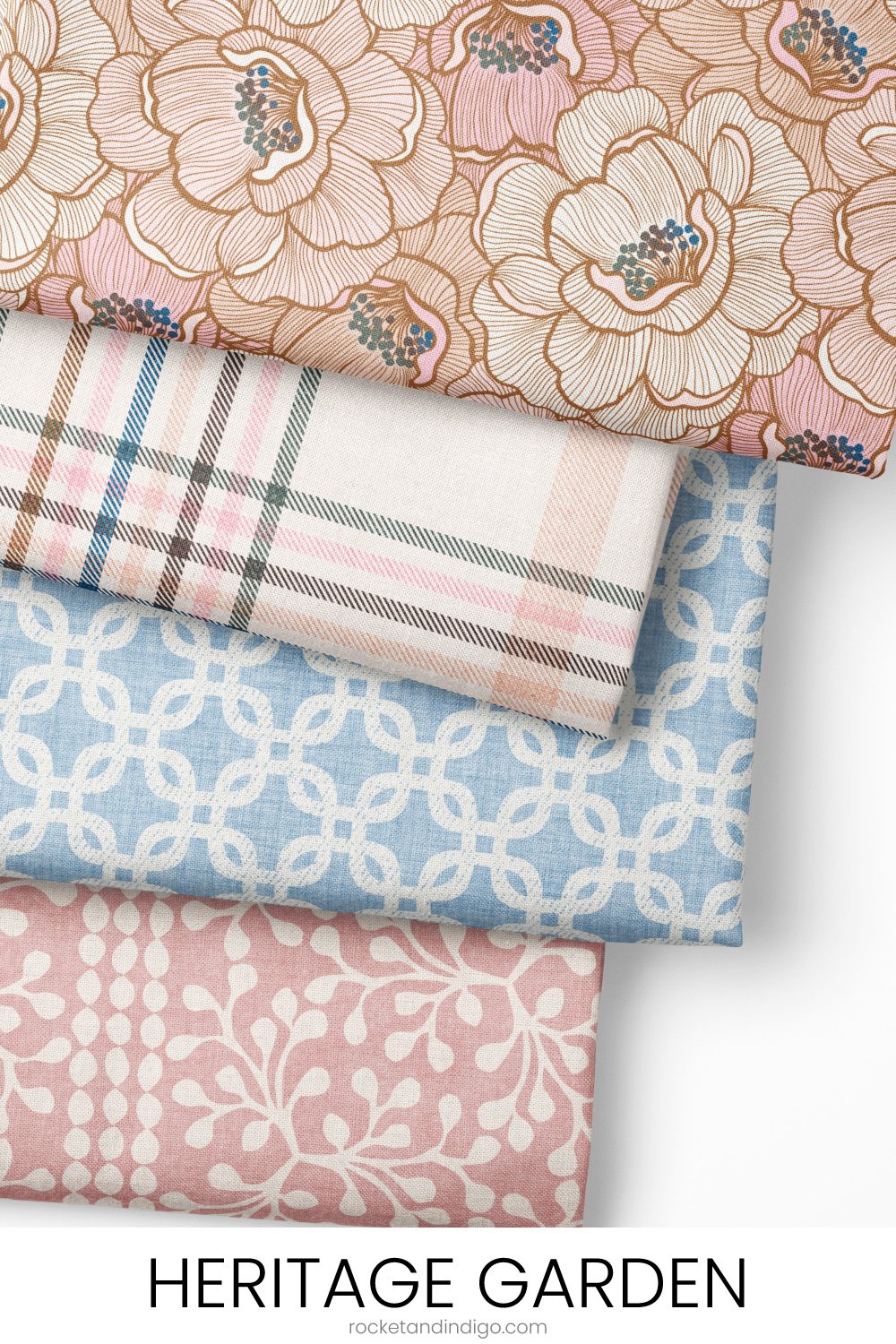 A coordinated upholstery and home décor collection featuring florals, stripes, lattice, chevrons, subtle tartan, and textured solids.