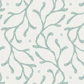 Seaweed Dance - Ivory Sea Glass - Coastal Casual Botanical by Rocket & Indigo