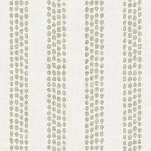Pebble Stripe - Warm White & Shoreline Taupe - Organic Dot Columns by Rocket & Indigo