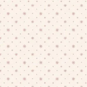Stargazer - Cream White & Soft Pink Celestial Star Grid by Rocket & Indigo