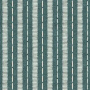 Stacked Stripes - Sage Green and Sand Beige by Rocket & Indigo